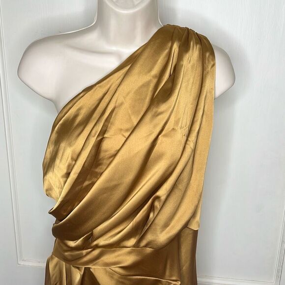 Petal & Pup NADIA ONE SHOULDER MAXI DRESS Bronze Nwot Size 12 - Picture 3 of 11